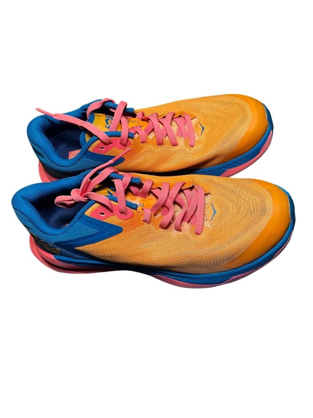 EUC Hoka One One Womens Zinal 1119400 RYCM Orange Running Shoes Size 7 - Picture 8 of 11